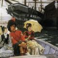 James Tissot. Chantier naval de Portsmouth (1877)