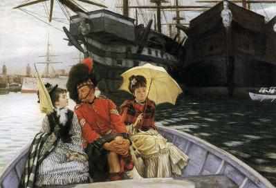 James Tissot. Chantier naval de Portsmouth (1877)