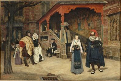 James Tissot. Rencontre de Faust et de Marguerite (1860)