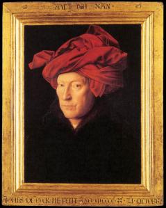 Jan Van Eyck. L'homme au turban rouge, autoportrait présumé (1433)
