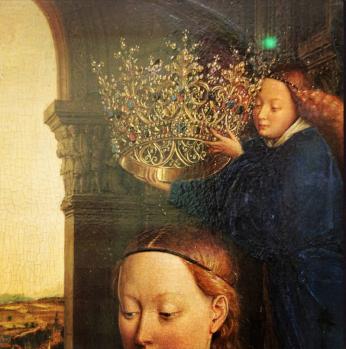 Jan Van Eyck. La Vierge du Chancelier Rolin, détail (1435)