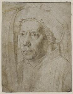 Jan van Eyck (attribué à). Portrait d'homme coiffé d'un chaperon à patte pendante