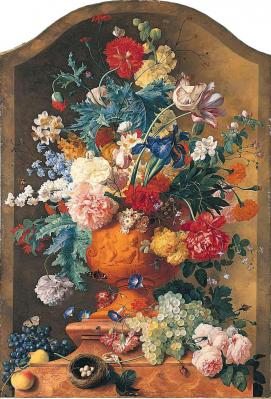 Jan van Huysum. Fleurs dans un vase en terre cuite (1736-37)