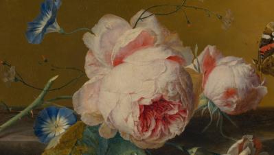 Jan van Huysum. Nature morte aux fleurs, détail (v. 1724)