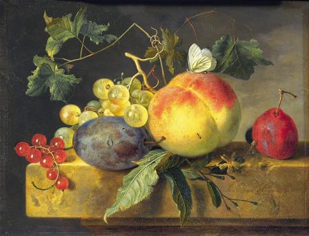 Jan van Huysum. Nature morte aux fruits (v. 1724)