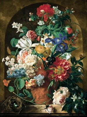 Jan van Huysum. Nature morte florale (1734)
