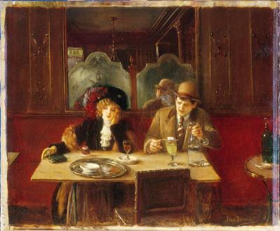 Jean Béraud. Au café, dit l'Absinthe (1909)