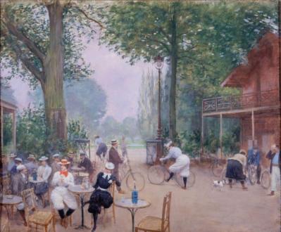 Jean Béraud. Le Chalet du Cycle au bois de Boulogne (v. 1900)