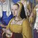 Jean Bourdichon. Anne de Bretagne et trois saintes, détail (1503-08)