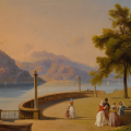 ean-Charles Rémond. La terrasse de la villa Melzi, surplombant le lac de Côme (1814-48)