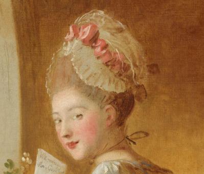 Jean-Honoré Fragonard. La lettre d’amour, détail