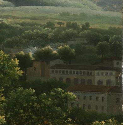 Jean-Joseph-Xavier Bidauld. Vue du pont et de la ville de Cava, détail