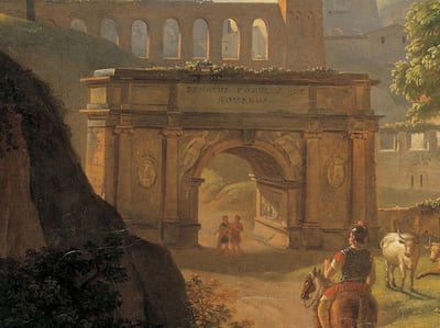 Jean Victor Bertin. Vue de Tivoli, détail
