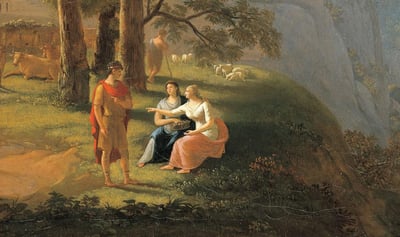 Jean Victor Bertin. Vue de Tivoli, détail
