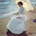 Joaquín Sorolla. Clotilde à la plage (1904)