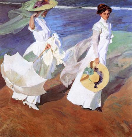 Joaquín Sorolla. Promenade au bord de la mer (1909)