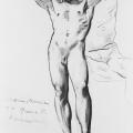 John Singer Sargent. Homme debout, mains sur la tête (1890-1910)