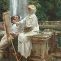 John Singer Sargent. La fontaine, Villa Torlonia, Frascati (1907)