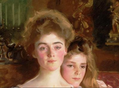 John Singer Sargent. Mme Fiske Warren et sa fille Rachel, détail (1903)