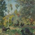 John Singer Sargent. Paysage avec des chèvres (1909)