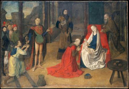 Joos van Wassenhove. L’Adoration des mages (v. 1475)