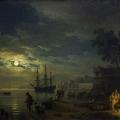 Joseph Vernet. La nuit, un port de mer au clair de lune (1771)
