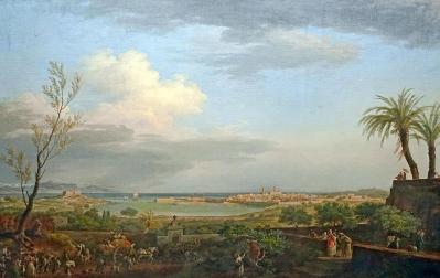 Joseph Vernet. Le Port d'Antibes en Provence, vu du côté de la terre (1756)