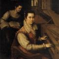 Lavinia Fontana. Autoportrait au clavecin (1577)