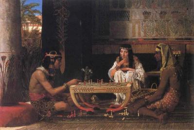 Lawrence Alma-Tadema. Joueurs d’échecs égyptiens (1879)