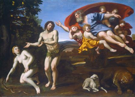 Le Dominiquin. La réprimande d'Adam et Ève (1626)