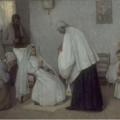 Le Sidaner. La communion in extremis (1889)