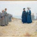 Henri Le Sidaner. La promenade des orphelines, Berck (1888)