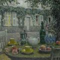 Henri Le Sidaner. La table de pierre au crépuscule (1917)