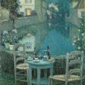 Le Sidaner. Petite table au crépuscule (1921)