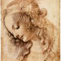 Léonard de Vinci. Tête de femme (1470-76)