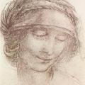 Léonard de Vinci. Tête de femme (v. 1508)