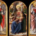 Lippi. Triptyque de la Vierge à l'enfant avec deux anges (1437)
