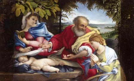 Lorenzo Lotto. Le repos pendant la fuite en Égypte (1529-30)