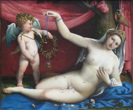 Lorenzo Lotto. Vénus et Cupidon (1525-30)