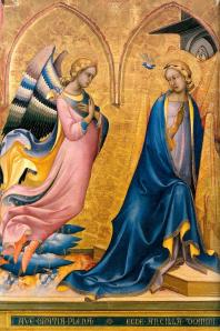 Lorenzo Monaco. Triptyque de l'Annonciation, scène centrale (1410-15)