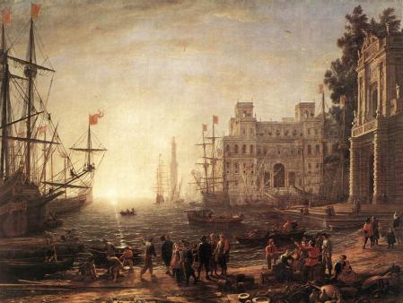 Lorrain. Port de mer avec la villa Médicis (1638)