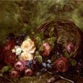 Louis Marie de Schryver. Bouquet de roses dans un panier (1880)