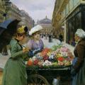 Louis Marie de Schryver. La marchande de fleurs à la Madeleine (1890)