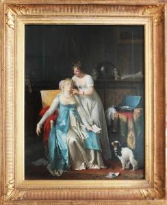 Marguerite Gérard. La mauvaise nouvelle, avec cadre (1804)