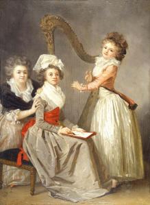 Marguerite Gérard. Portrait de Marie Ledoux et de ses filles (1787)