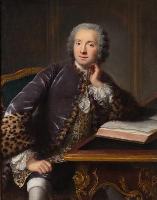 Marianne Loir. Portrait d’un homme assis à son bureau (v. 1750)