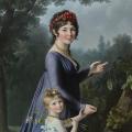 Marie-Victoire Lemoine. Portrait présumé de Marie-Geneviève Lemoine et sa fille Anne Aglaé Deluchi (v. 1802)
