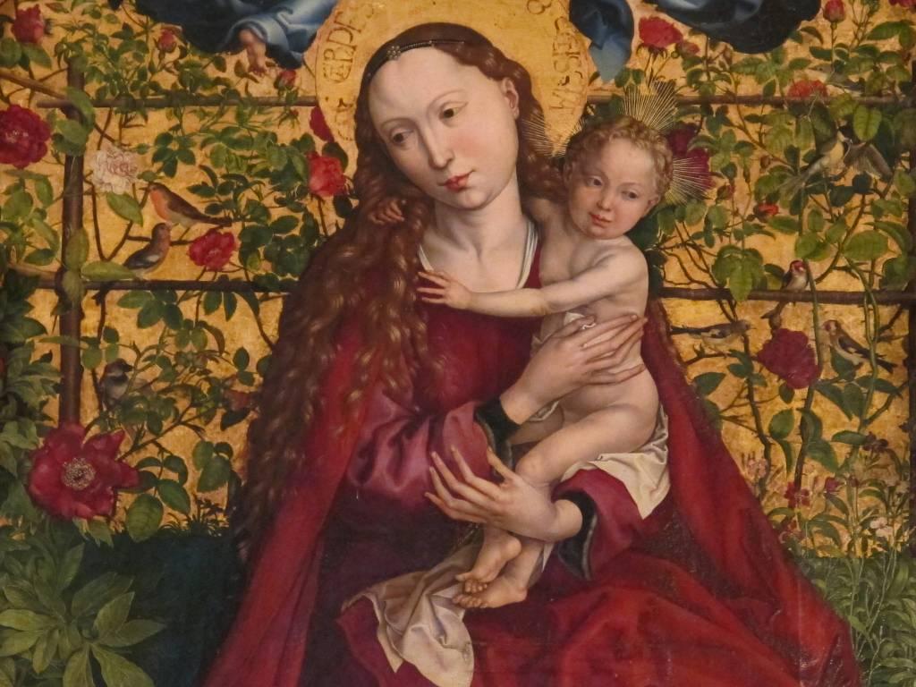 Resultado de imagen para tableau sainte vierge fleurs