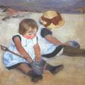 Mary Cassatt. Enfants jouant sur la plage (1884)