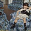 Mary Cassatt. Petite fille dans un fauteuil bleu (1878)